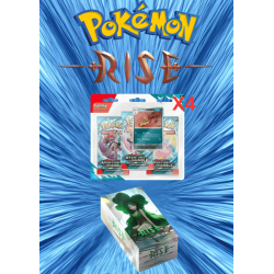 4 Tripack EV9 Aventures Ensemble Pokemon + Display Fresh Rise
