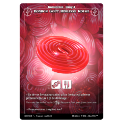 Bonbon rouge gout reglisse