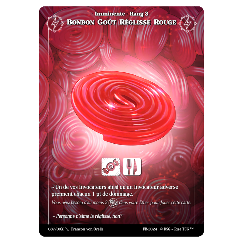 Bonbon rouge gout reglisse